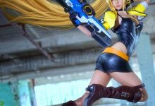 混血美女Cosplay莉莉少女咖啡枪朱诺埃蒙斯图片-爱图屋