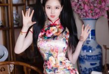 双马尾旗袍美女丰满性感写真图片-爱图屋