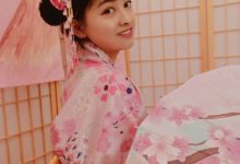 可爱粉嫩美女日系和服写真图片-爱图屋