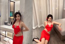 王馨瑶yanni 红色裙子 拍摄花絮 [1V-570MB]-爱图屋