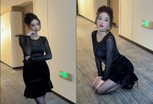杨晨晨 黑色连夜短裙 拍摄花絮 [101P+1V-1.1G]-爱图屋
