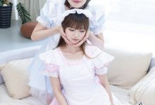 BoBoSocks袜啵啵 No.745 小甜豆甜甜圈-女仆装、皮鞋、薄白丝-爱图屋