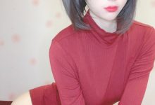 西园寺南歌 – NO.057 红色毛衣-爱图屋