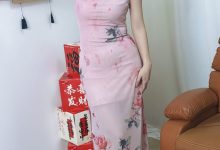 丝韵摄影 NO.3357 布丁 藏蓝色无袖深V-领上衣-爱图屋