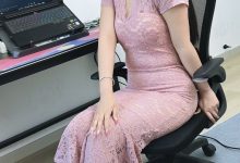 丝韵摄影 NO.3466 嘟嘟 纯欲甜美风 灰色短款针织开衫-爱图屋