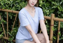 甜予摄影 No.259 小俏-运动鞋、淡黄色棉袜、裸足-爱图屋