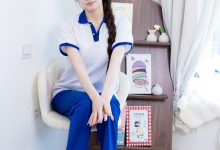 物恋传媒 No.2824 晚舟-板鞋、白棉袜、裸足、校服-爱图屋