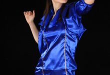 [王朝贵足]0021 室内套图 宣萱窈窕气质空姐制服灰丝黑色高跟系列B-爱图屋